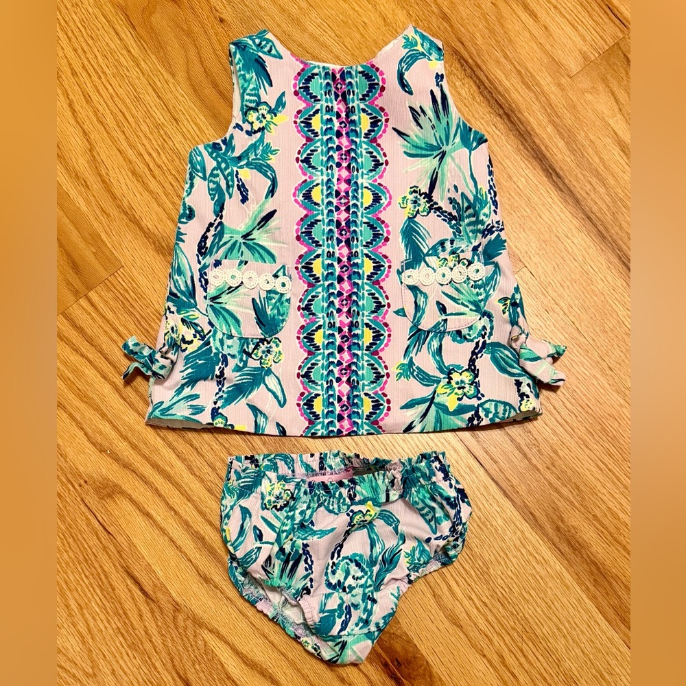 Lilly Pulitzer Shift Dress with Bloomers 3-6 month